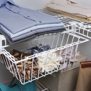 Canasta mediana para riel plástico