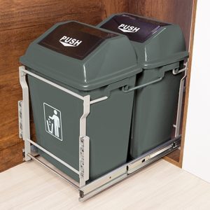 Basurera con tapa premium