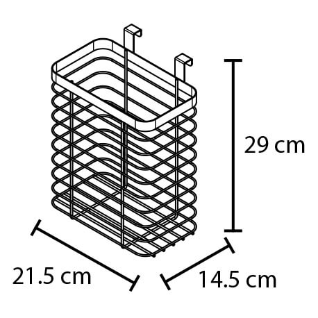 Basurera puerta Platinum Rejiplas — basurero colgante