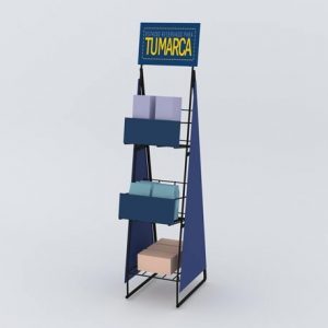 Exhibidor inclinado de piso