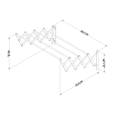 Tendedero dúplex 60 cm para ropa, diseño compacto y funcional