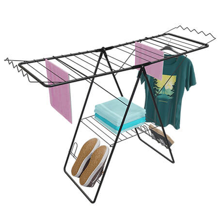 Tendedero de piso escalera en color negro