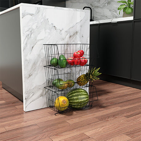 Set de 3 canastas apilables Rejiplas