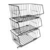 Set de 3 canastas apilables Rejiplas