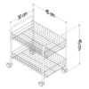 Organizador junior 2 canastas con ruedas Rejiplas