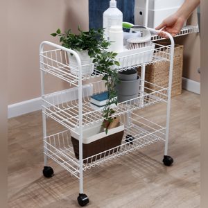 Organizador 3 canastas con ruedas