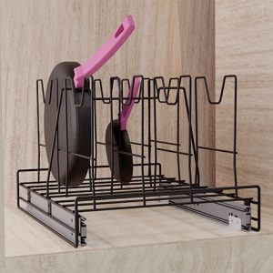 Porta sartenes riel a piso con cierre lento