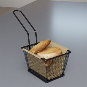 Canasta en malla frituras