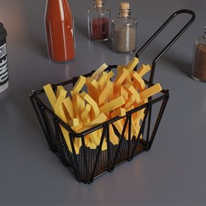 Canasta marco en V frituras