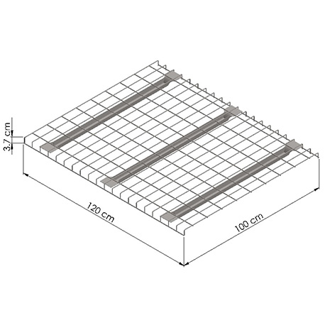 Pack x 2 Rejilla outside con perfil acampanado 1000 mm x 1200 mm para 500 kg
