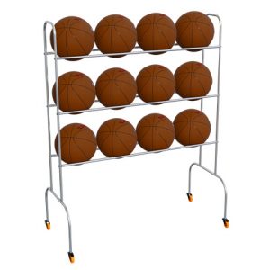 Estante para balones con ruedas