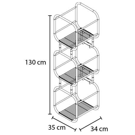 Estanteria 3 niveles delux marca rejiplas ideal para colgar o colocar en el piso