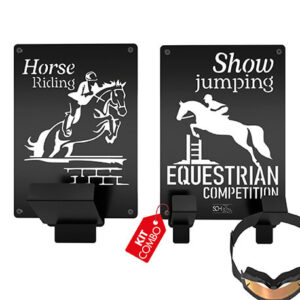 Kit soporte para cascos y accesorios equestrian Rejiplas