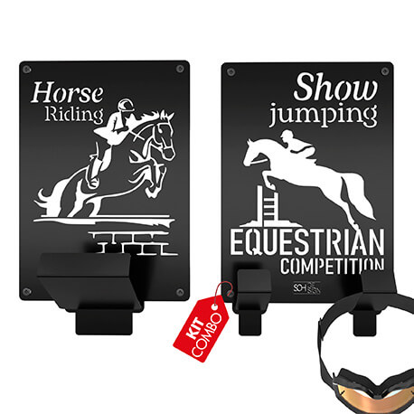 Kit soporte para cascos y accesorios equestrian Rejiplas