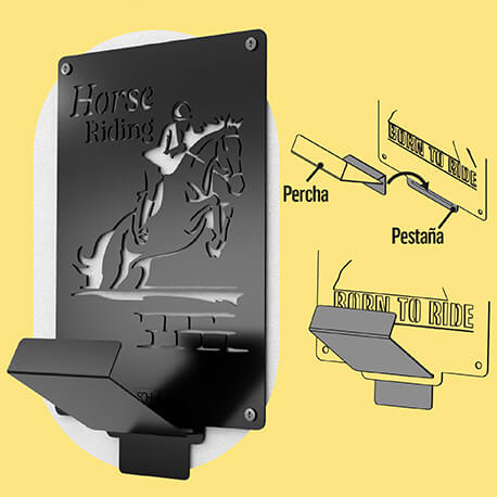 Kit soporte para cascos y accesorios equestrian Rejiplas