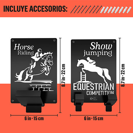 Kit soporte para cascos y accesorios equestrian Rejiplas