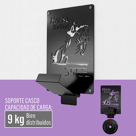 Kit soporte para cascos y accesorios equestrian Rejiplas