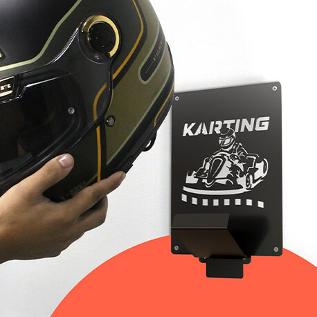 Kit soporte para cascos y accesorios karting Rejiplas