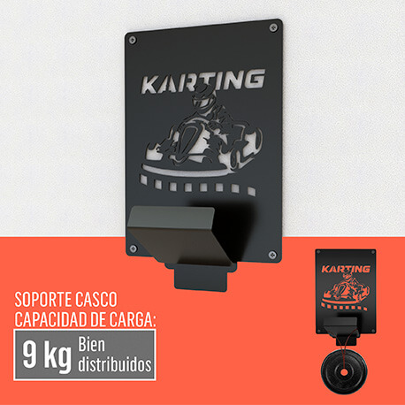 Kit soporte para cascos y accesorios karting Rejiplas