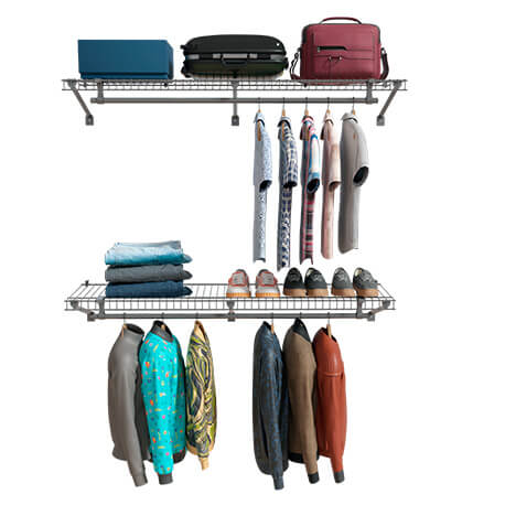 Kit repisa modular con colgaderos, organizador funcional para hogar