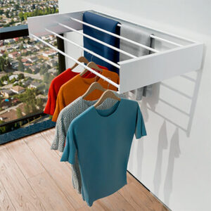 Tendedero plegable en lámina para ropa, fácil de guardar