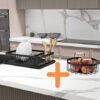 Combo Escurridor cuadrado + Frutero Terum - Negro